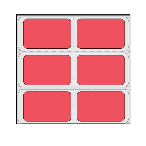 Direct Thermal Piggy Back Label, Strip Style 2-up 13/16" x 1-11/16"